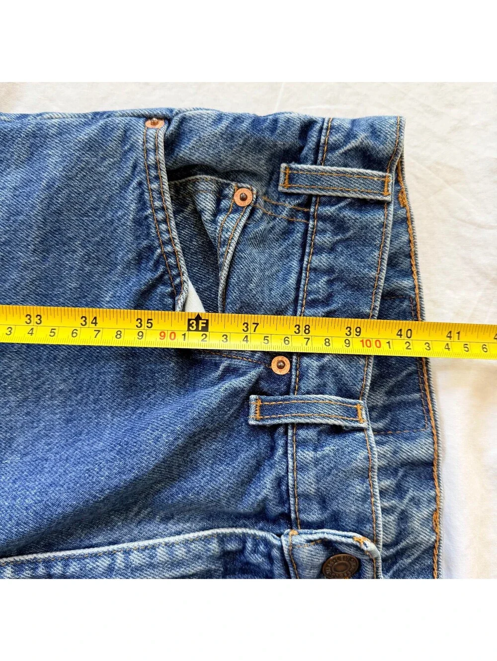 Vintage 1995 Levi's 505 Orange Tab Jeans Mens 34x30 Regular Straight Denim
